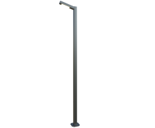 Square LED pole 10 ft. Washington OD 4x4 (Aluminum+powder coating) One side 60W 8100Lm